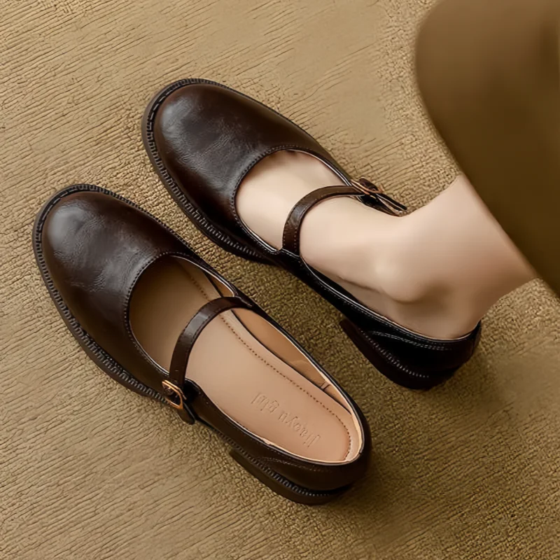 Lora | Classic Comfort Mary Janes Made Of Leather