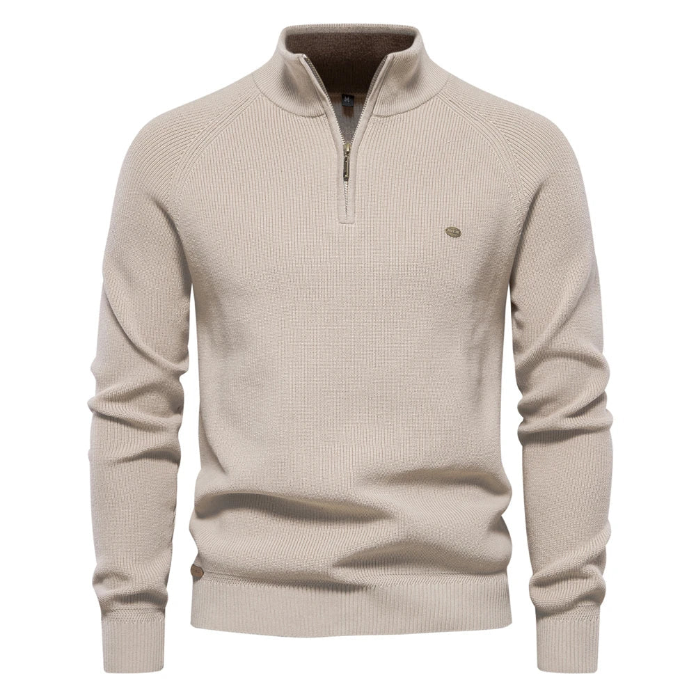 Felix | Zip-Up Ribbed Sweater For Men