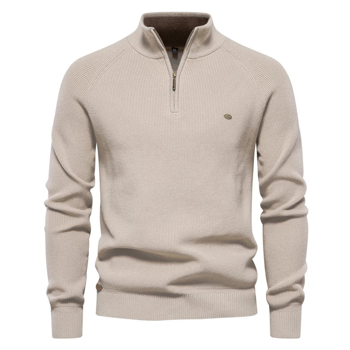 Felix | Zip-Up Ribbed Sweater For Men