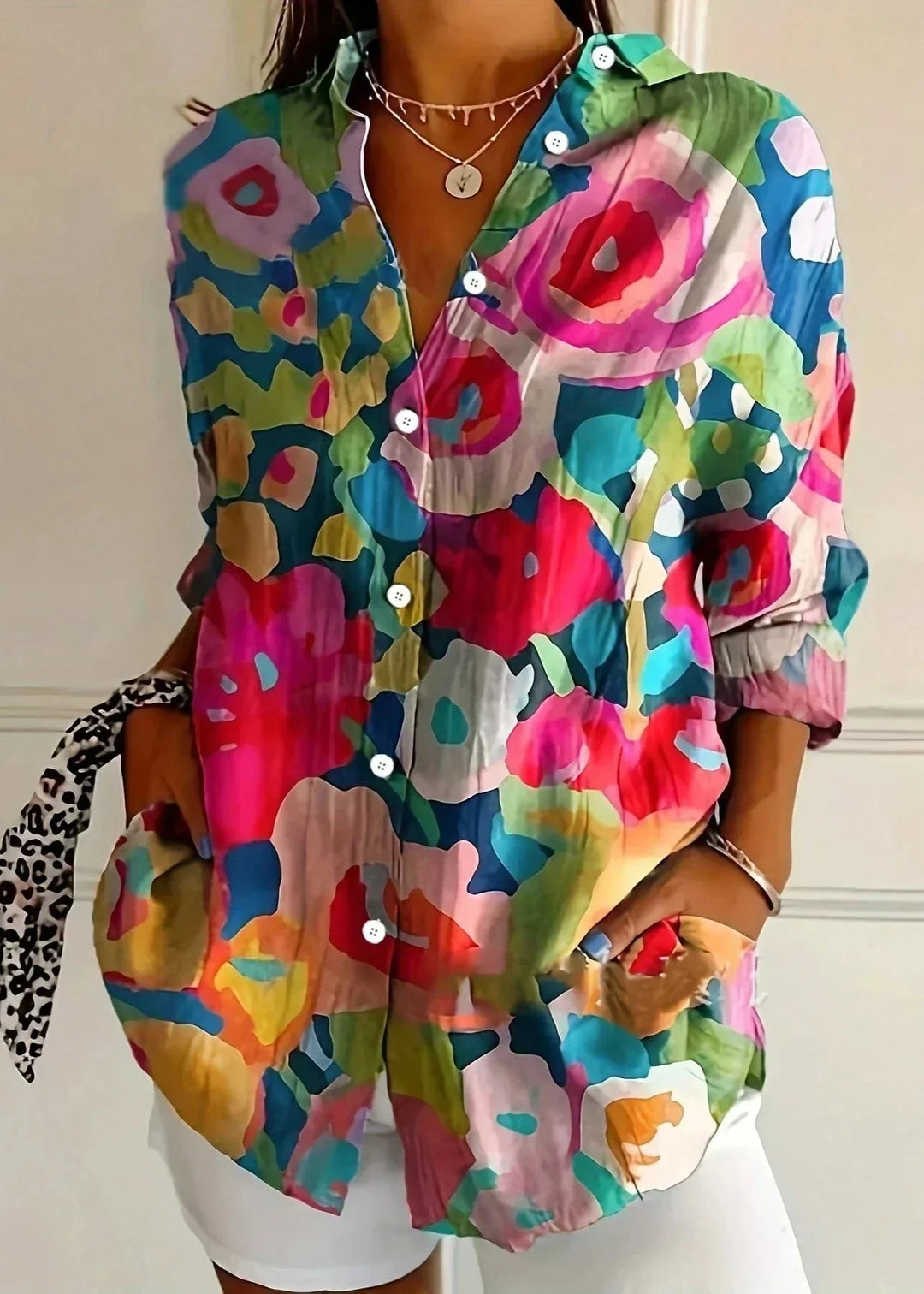 Elara™ | Colourful Vibes Blouse