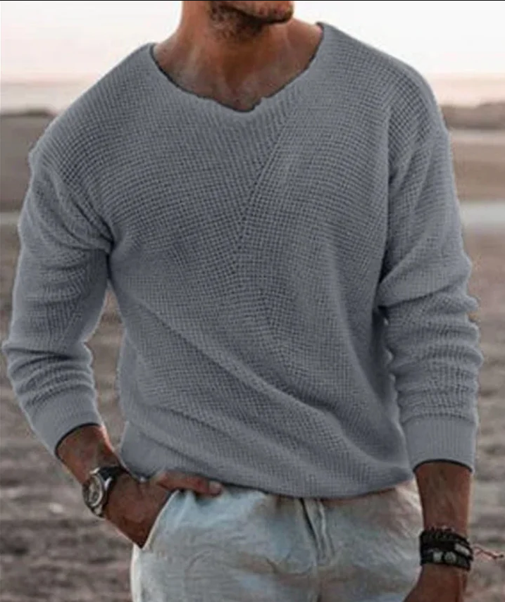 Chris | Casual V-Neck Knit Sweater For Men