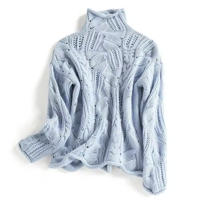 Hearthmere Hollow-Twist Wollrollkragen