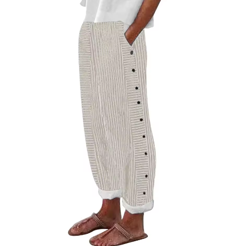 REA | COMFORTABLE STRIPED CASUAL PANTS
