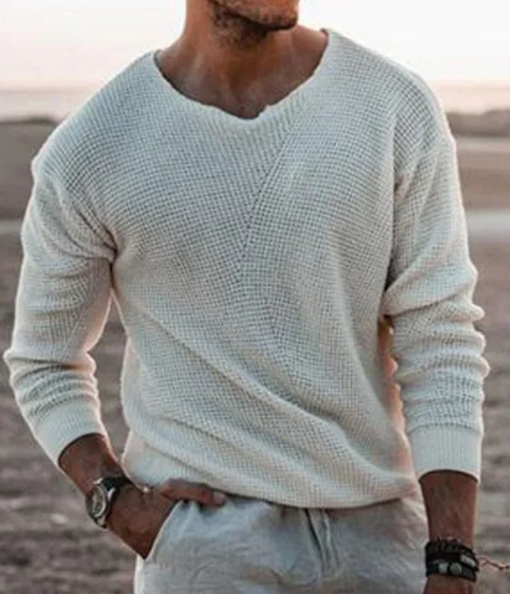 Chris | Casual V-Neck Knit Sweater For Men