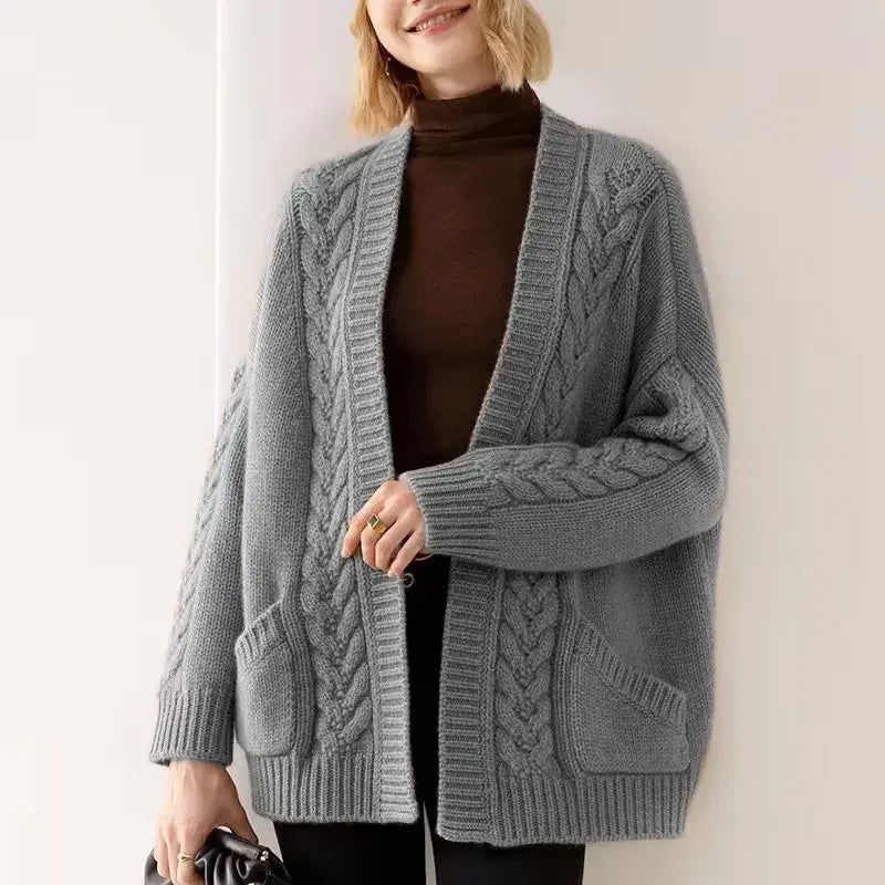Sandra Eve Kabelstrick-Cardigan