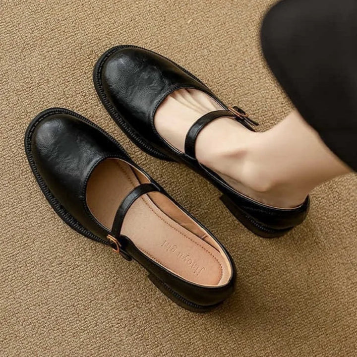 Lora | Classic Comfort Mary Janes Made Of Leather
