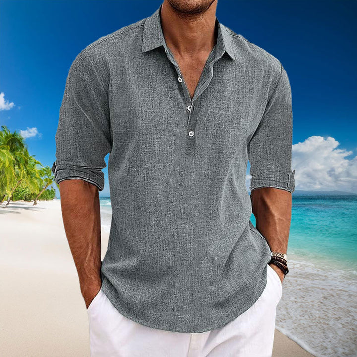 Tyler |  Casual Linen Long Sleeve Shirt For Men