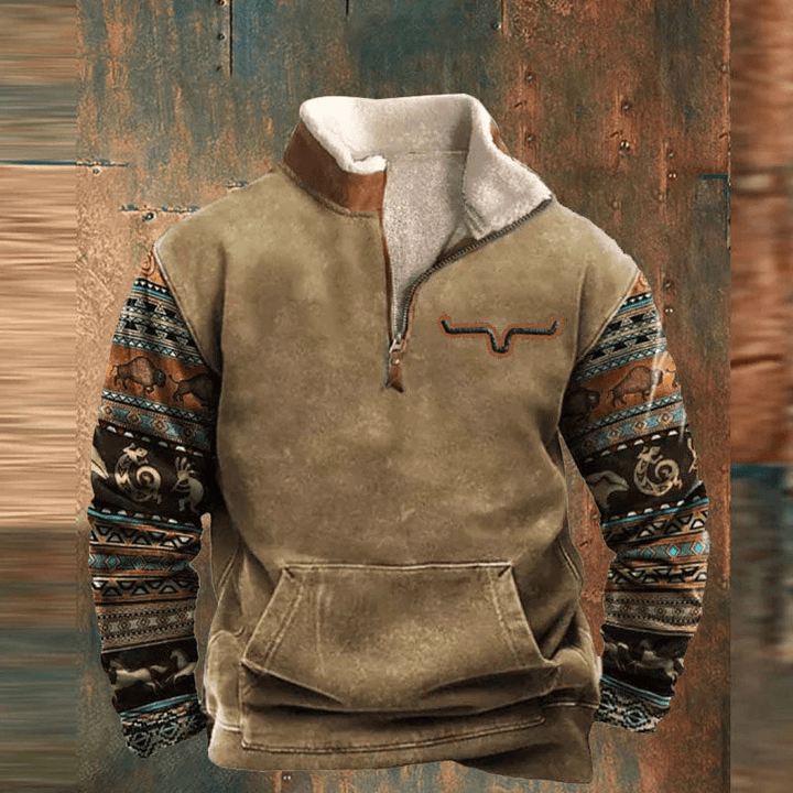 Dakota | Graphic Zip-Up Sweatshirt For Men