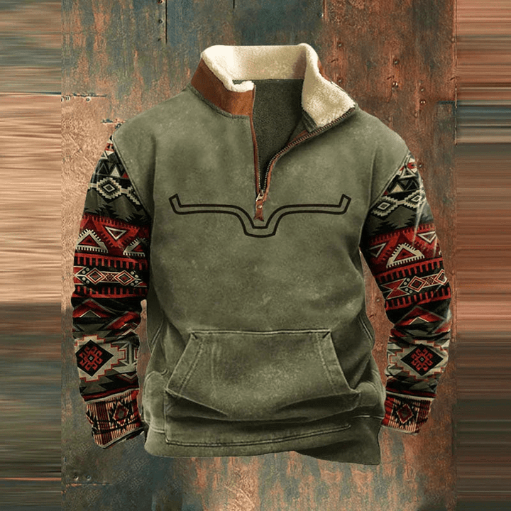 Dakota | Graphic Zip-Up Sweatshirt For Men