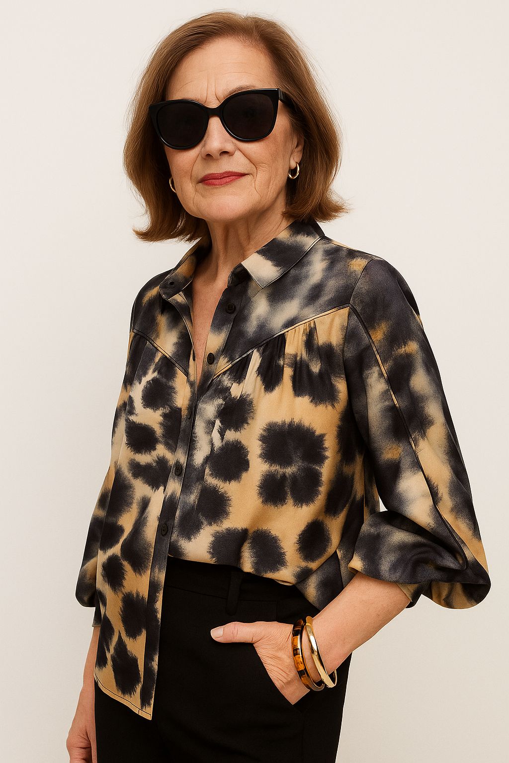 Aria™ | PureCharm Patterned Blouse