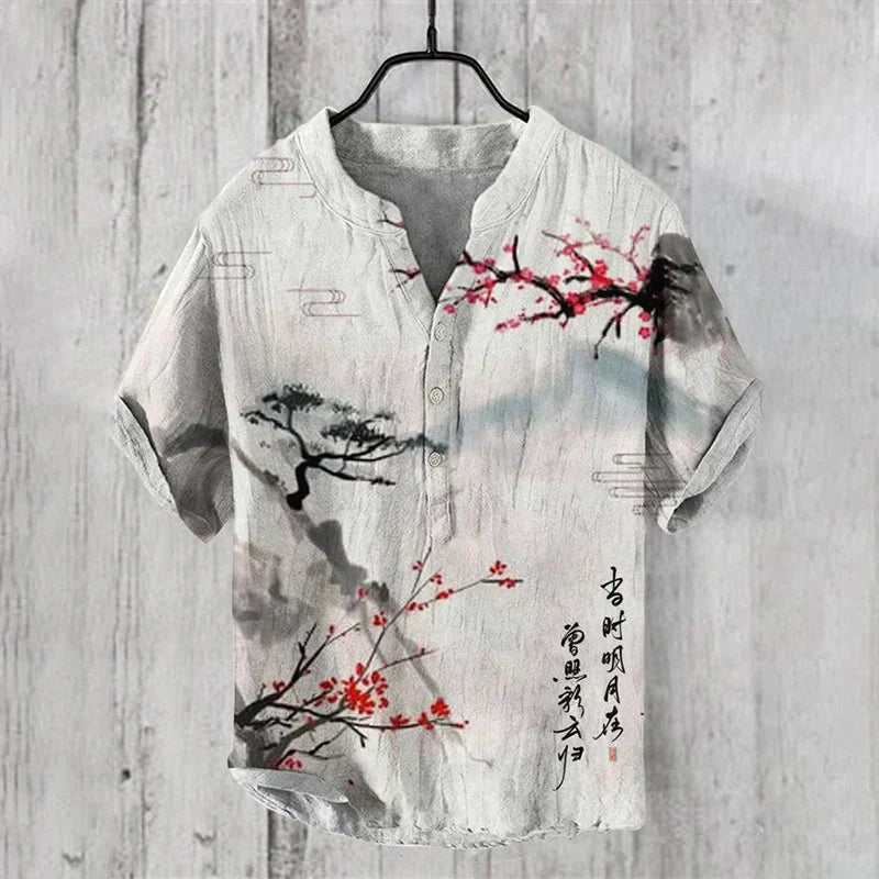 Allen | Artistic Linen-Silk Shirt For Men