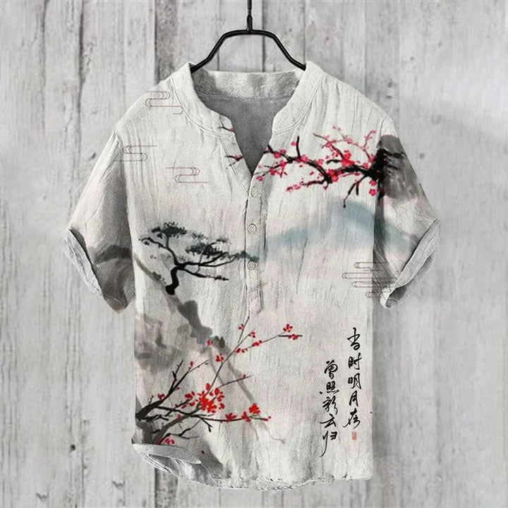 Allen | Artistic Linen-Silk Shirt For Men