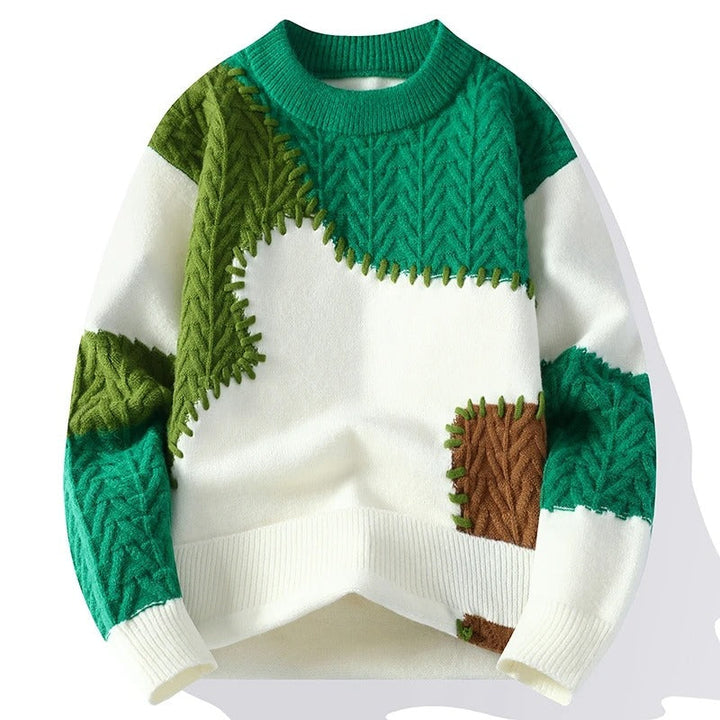 Willow | Cozy Colorblock Knit Sweater For Men