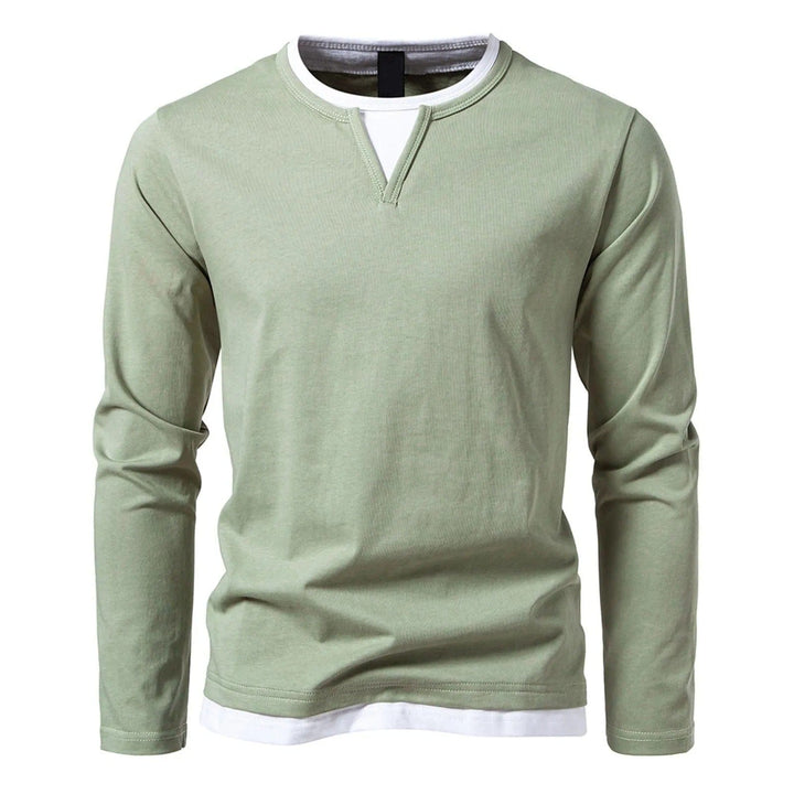 Kent | Stylish Layered V-Neck Long Sleeve Shirt For Men