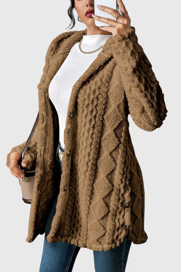 Gladys - Comfortable Mid-length Cardigan