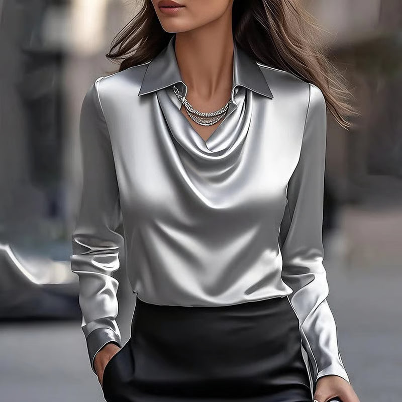 Marta™ | Elegant Satin Blouse