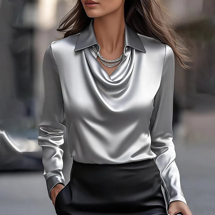 Marta™ | Elegant Satin Blouse