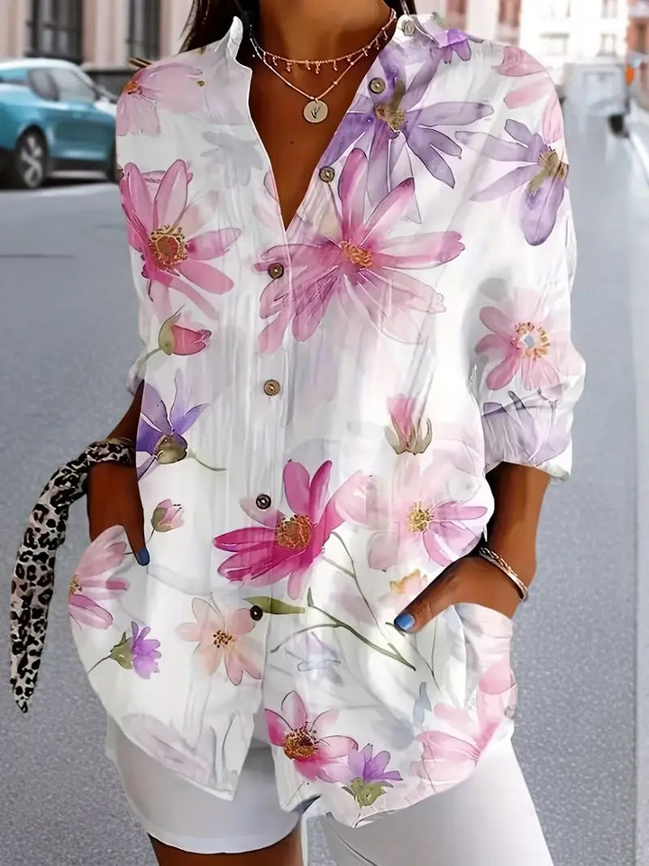 GLORIA™ | ELEGANT LIGHTWEIGHT FLORAL BLOUSE