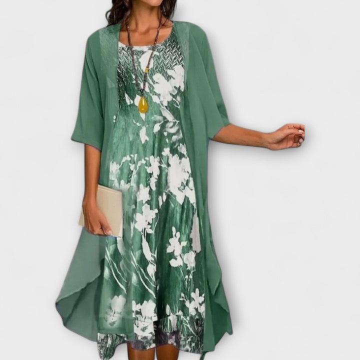 Sussie - Stylish Cardigan Midi Dress