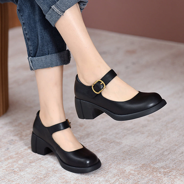 Agnes | Leather Mary Janes