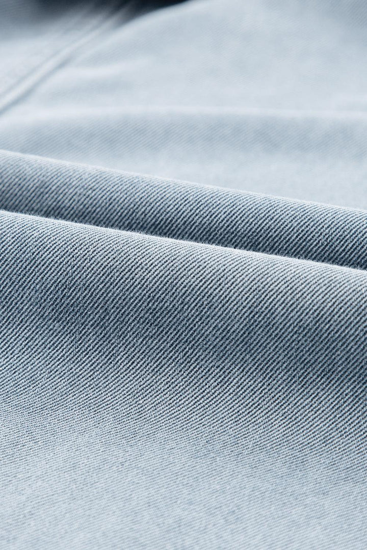 Sofia® | Elegant Denim Dress with Short Batwing Sleeves