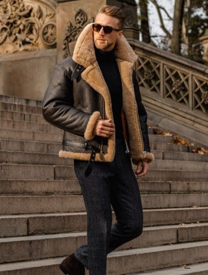 Kristian  | Premium Shearling Leather Jacket For Men