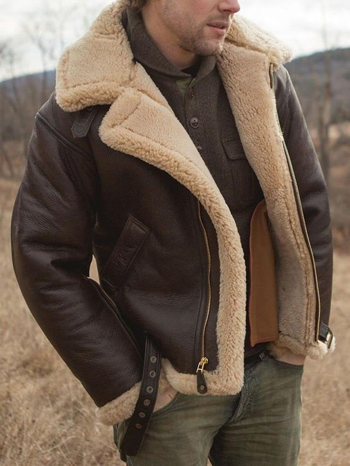 Kristian  | Premium Shearling Leather Jacket For Men