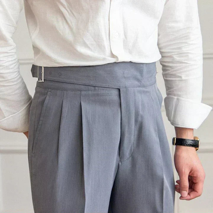 Lincoln | Pleated High-Waist Trousers For Men
