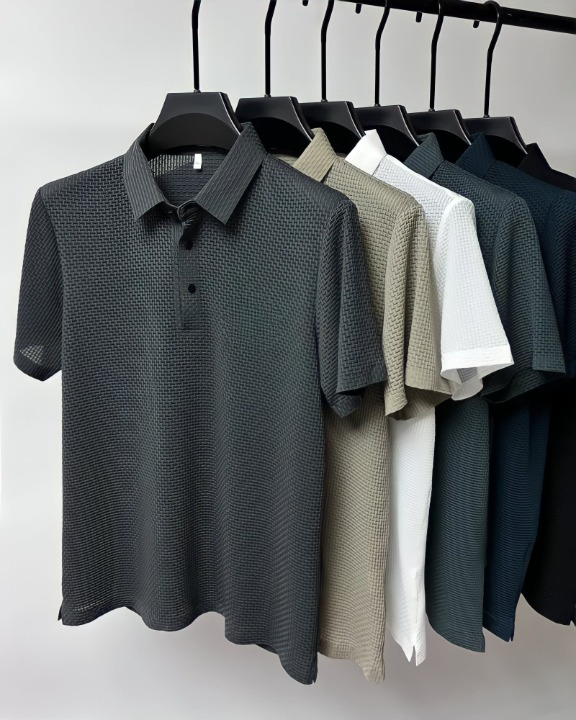 Prestigio | Textured slim fit polo shirt