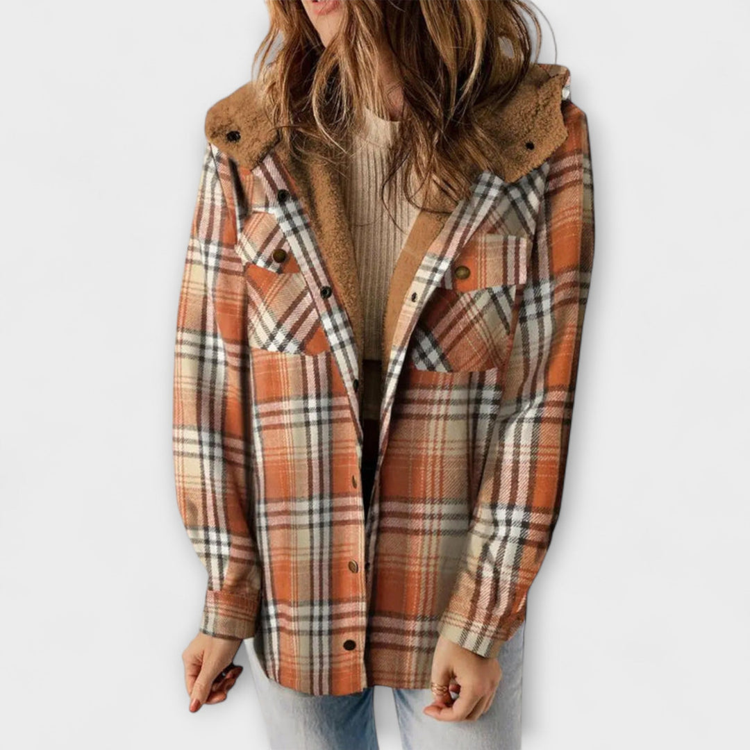 Woolie - Warm Checked Fleece-Lined Coat