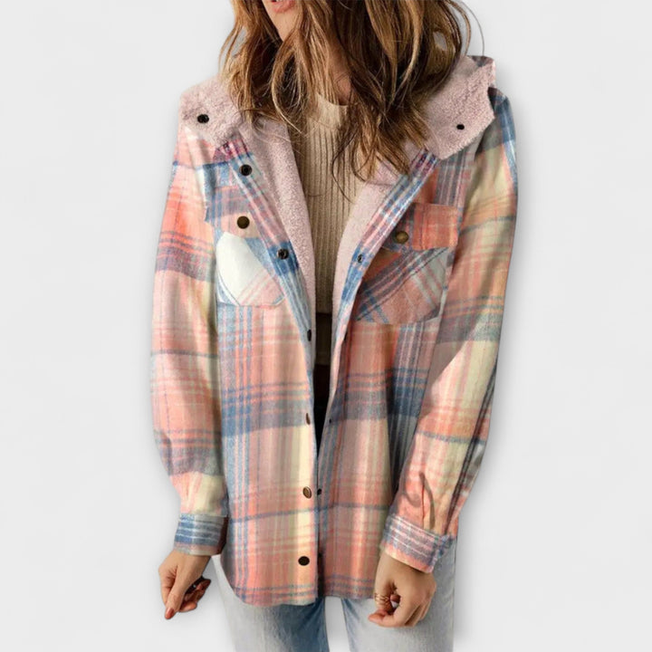Woolie - Warm Checked Fleece-Lined Coat