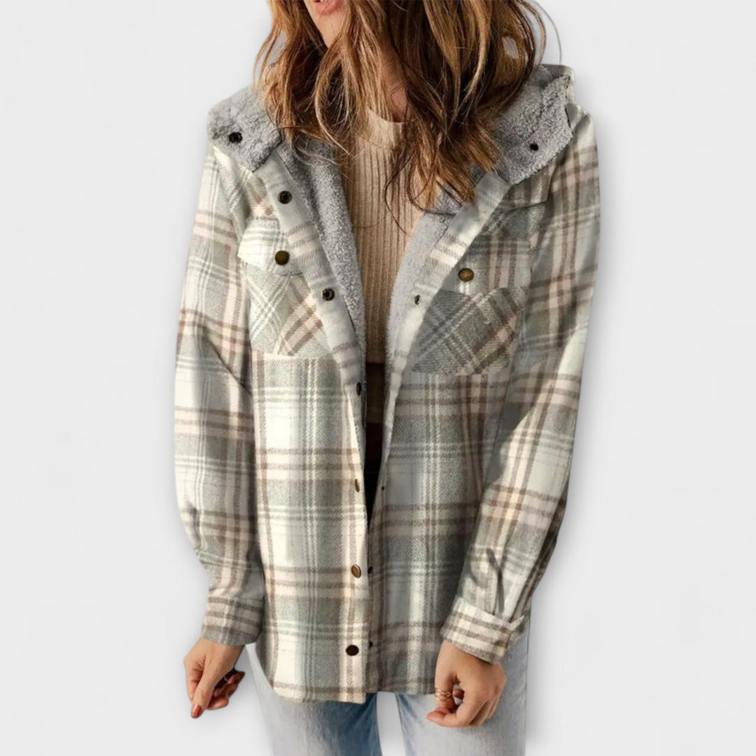 Woolie - Warm Checked Fleece-Lined Coat