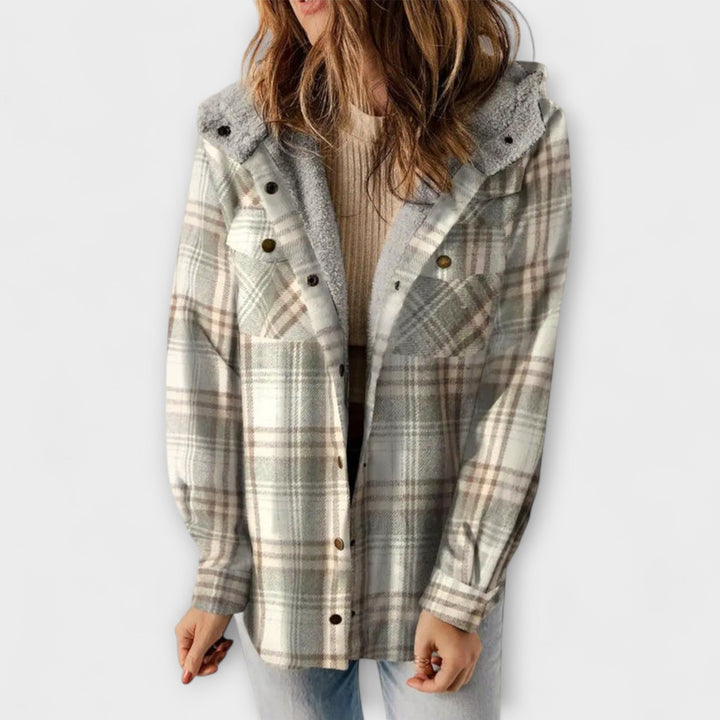 Woolie - Warm Checked Fleece-Lined Coat