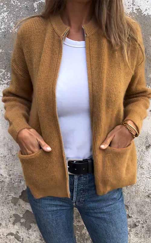Marcia™ - Cozy Zip-Up Sweater
