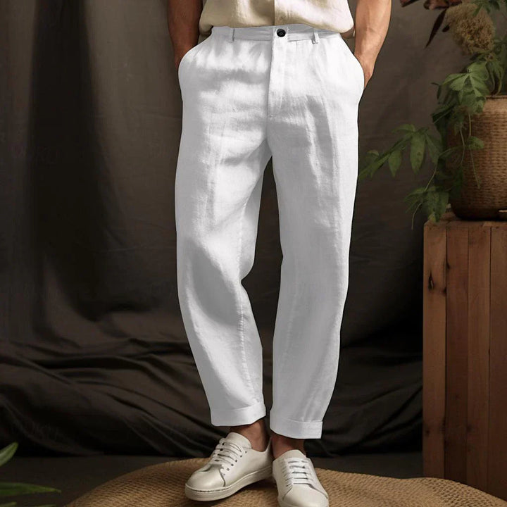 Oliver  | Light Linen Relaxed Fit Trousers For Men