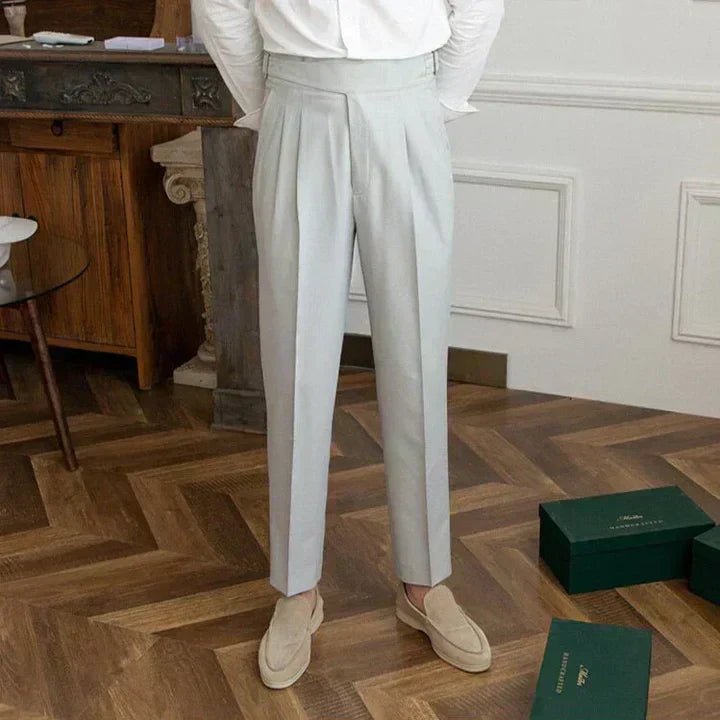 Lincoln | Pleated High-Waist Trousers For Men
