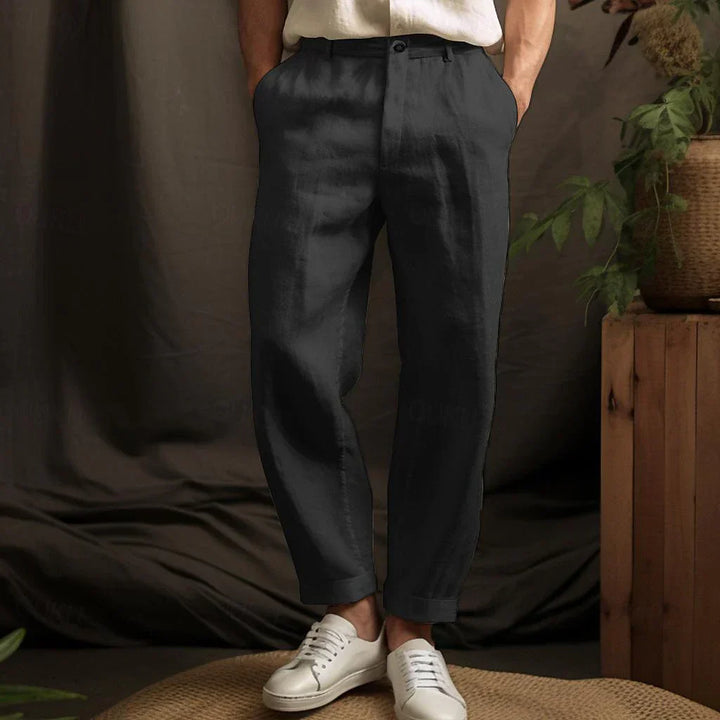 Oliver  | Light Linen Relaxed Fit Trousers For Men