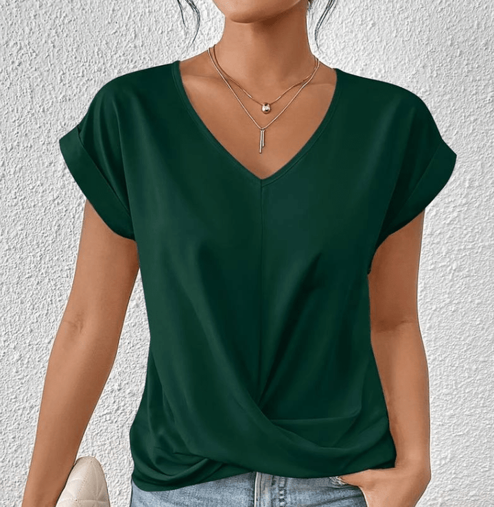 Luna™ | Tummy tucking V-neck top