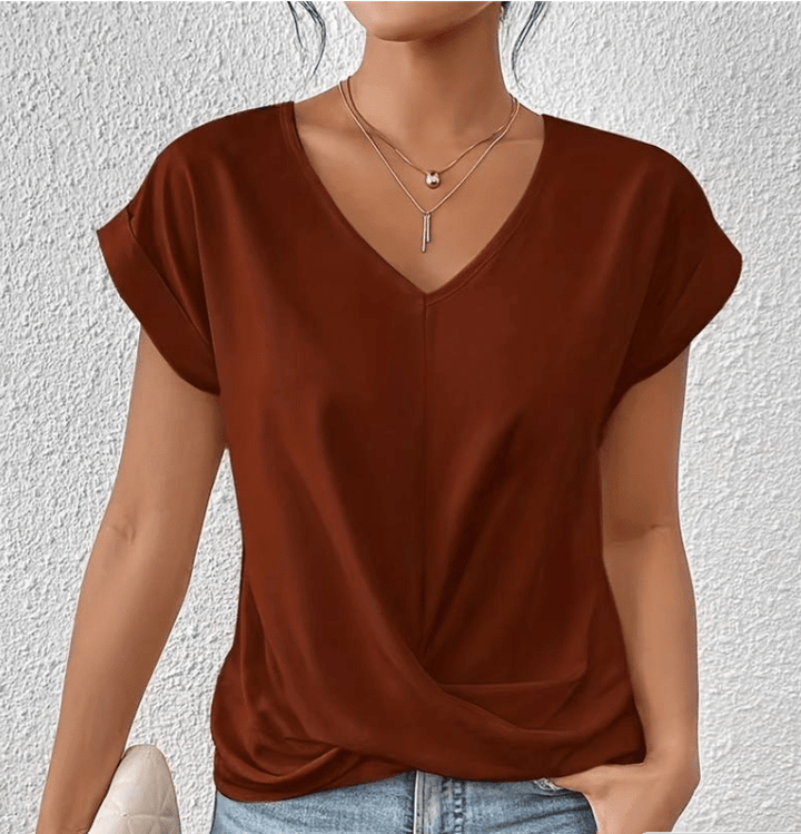 Luna™ | Tummy tucking V-neck top
