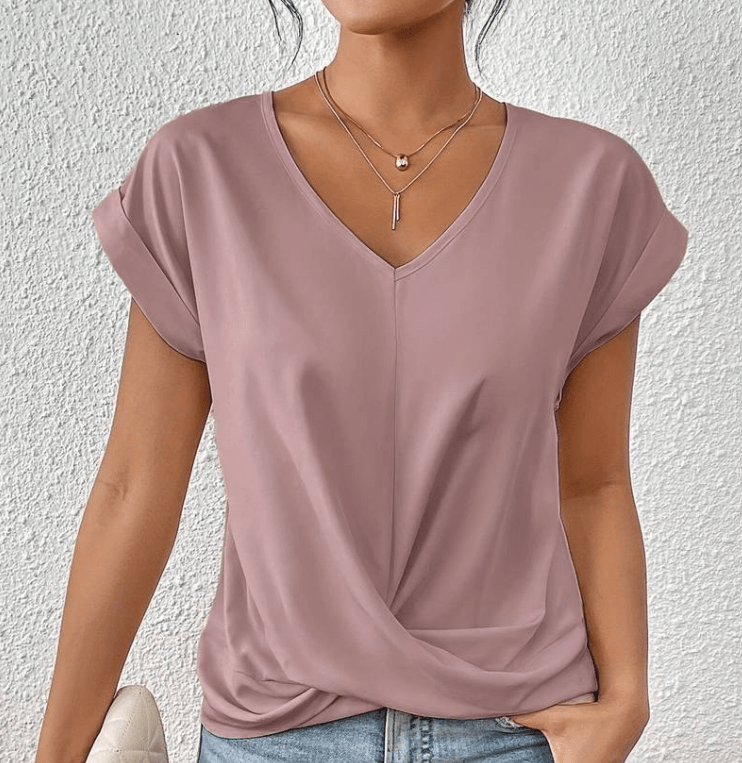 Luna™ | Tummy tucking V-neck top