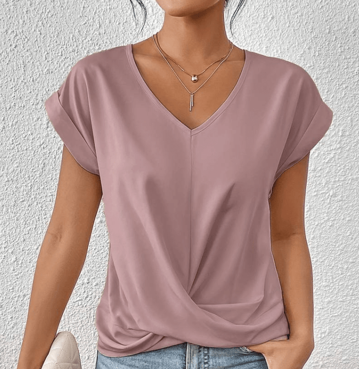 Luna™ | Tummy tucking V-neck top