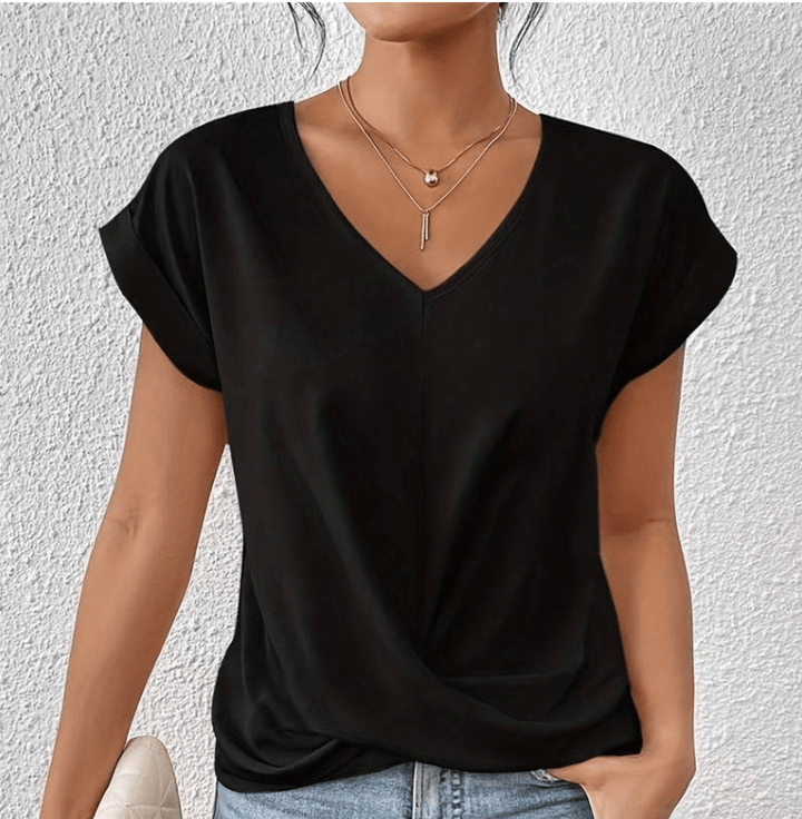 Luna™ | Tummy tucking V-neck top
