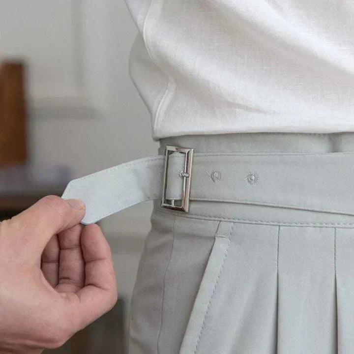 Lincoln | Pleated High-Waist Trousers For Men