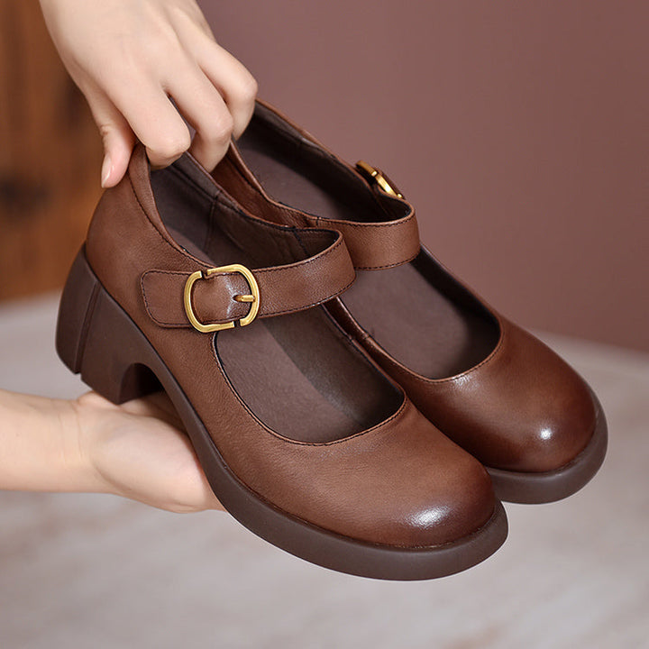 Agnes | Leather Mary Janes