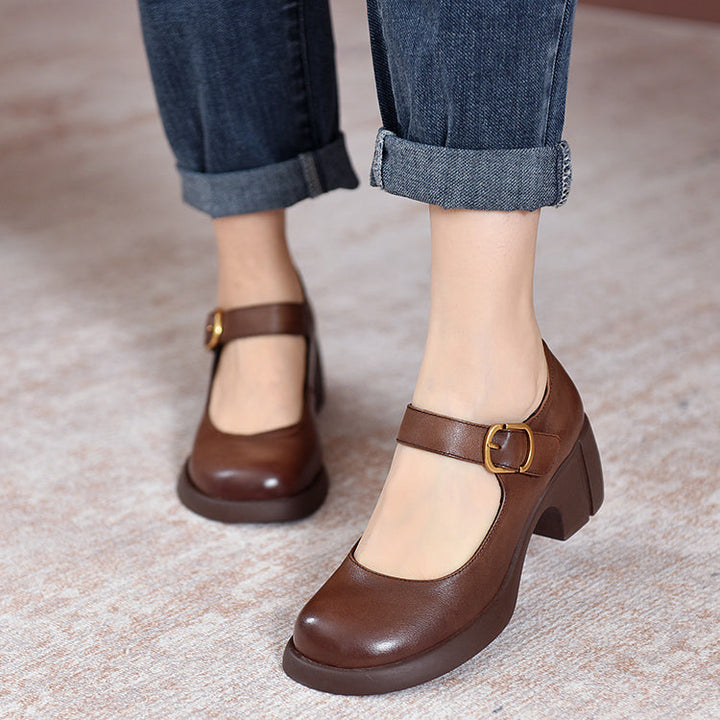 Agnes | Leather Mary Janes