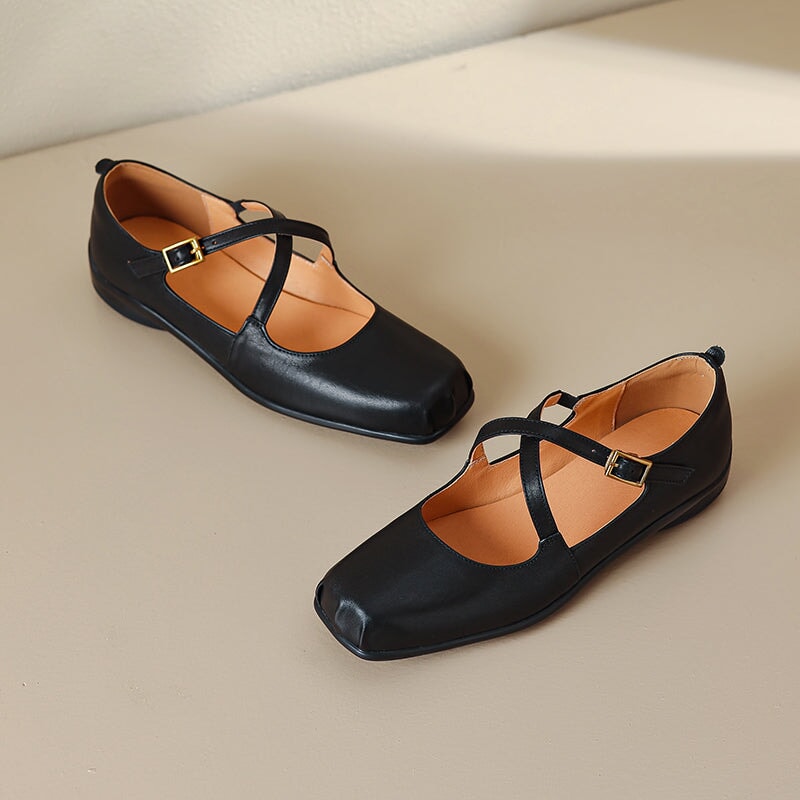 Edith | Leather Mary Janes