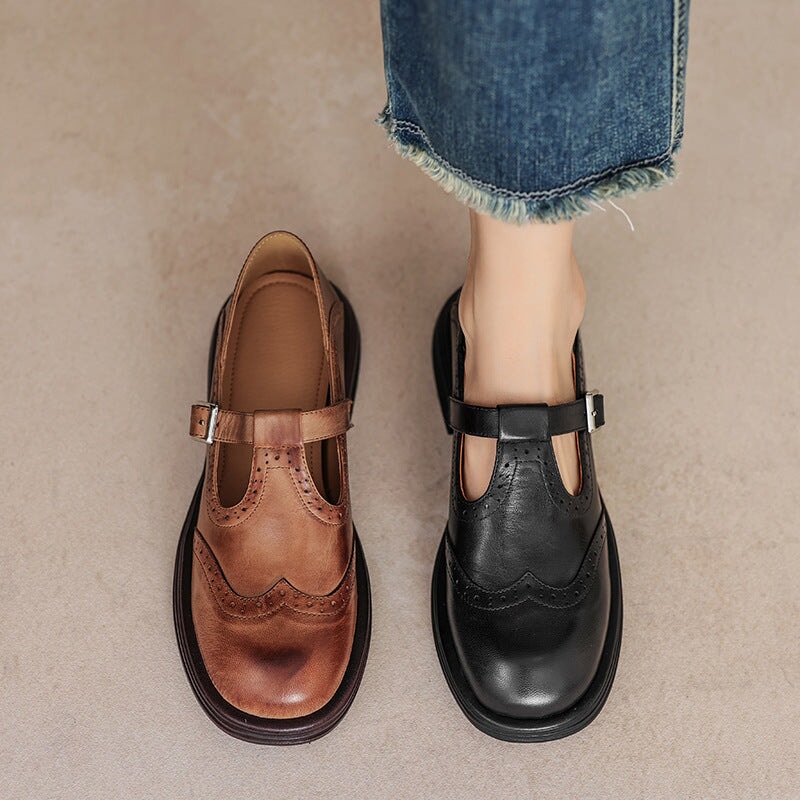Paise | Leather Mary Janes