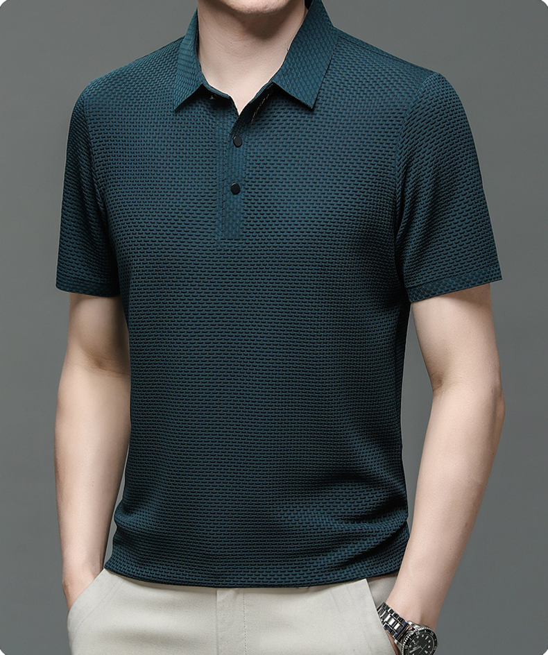 Seth | Stylish Textured Polo Shirt For Men