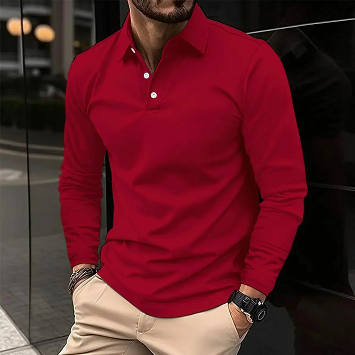 Friedrich | Stylish Casual Long-Sleeve Polo For Men