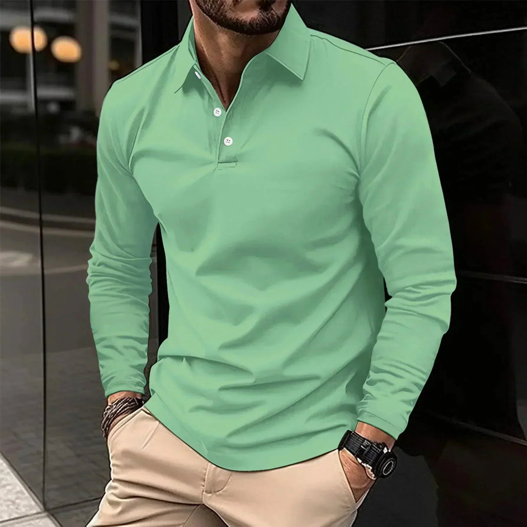 Friedrich | Stylish Casual Long-Sleeve Polo For Men